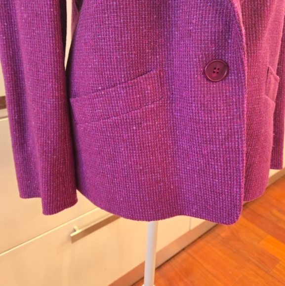 VTG Pendleton Womens Tweed Virgin Wool One Button Blazer Size 6P - Picture 7 of 11